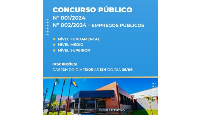 Guaraniaçu - O Município está com inscrições abertas para o Concurso Público e Emprego Público